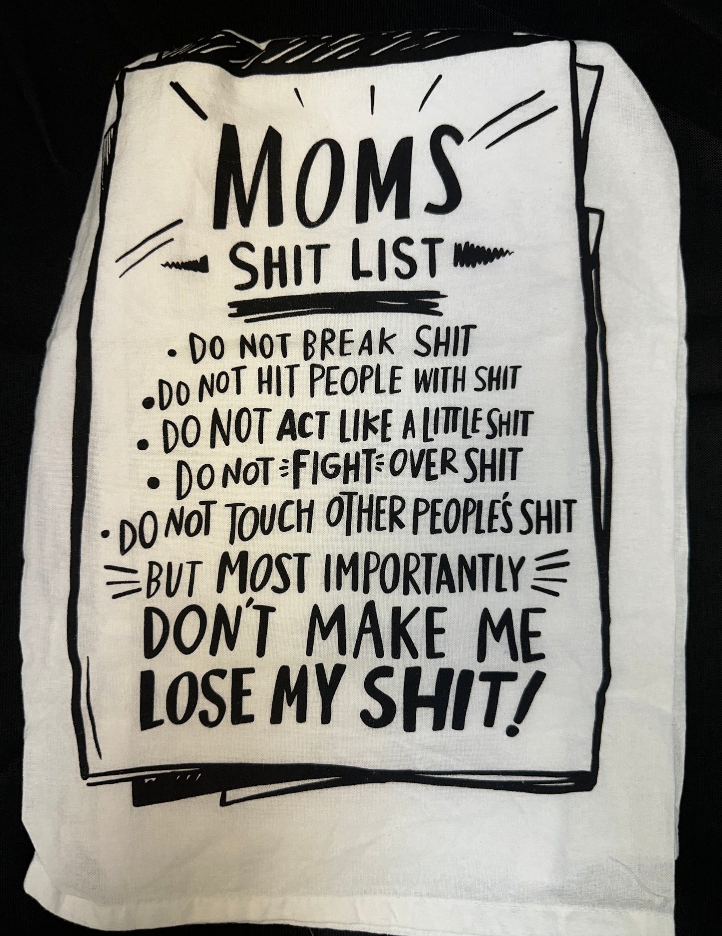 Kitchen Towel - Mom's Shit List - SB