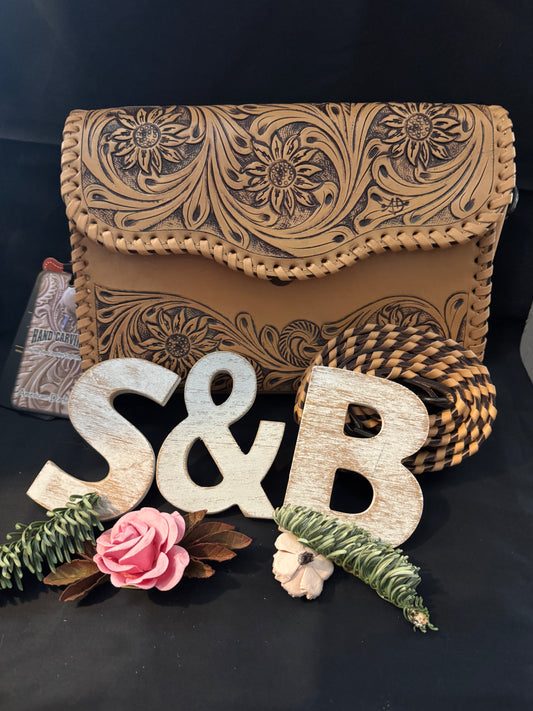Leather Handbag by American Darling - SB
